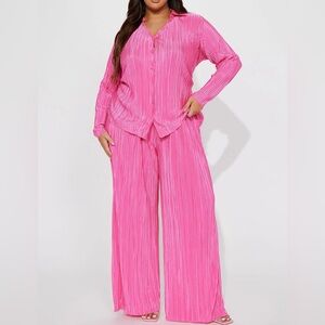 Fashion Nova Plisse Pant Set